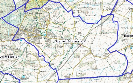 A map showing the Parish Boundary